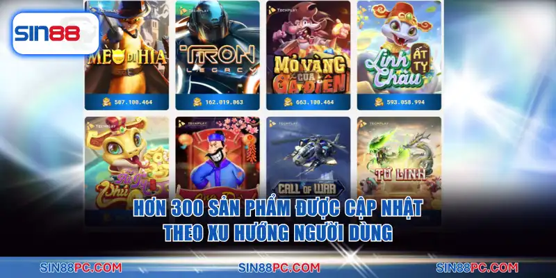 Hơn 300 sản phẩm được cập nhật theo xu hướng người dùng