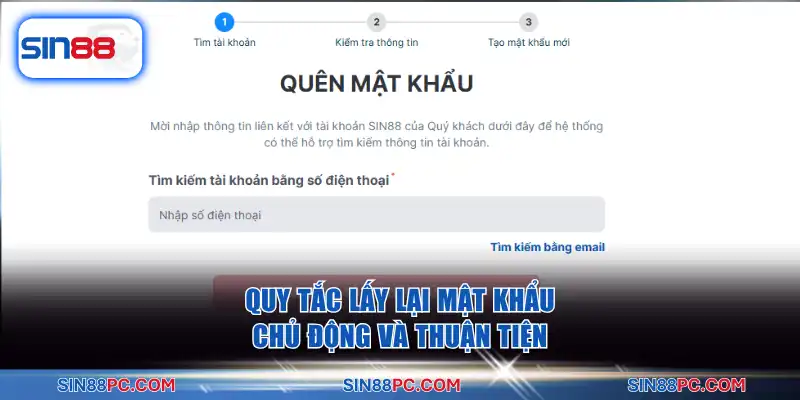 Quy tắc lấy lại mật khẩu chủ động và thuận tiện
